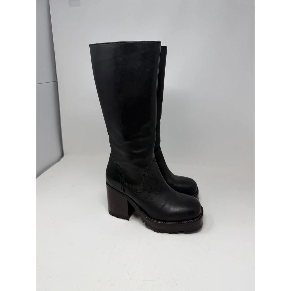 Jeffrey Campbell Abundant Boots Knee High Chunky Platform‎ Lug Sole Boots Size 7